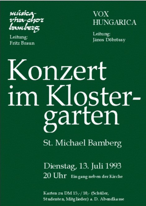 Konzert im Klostergarten